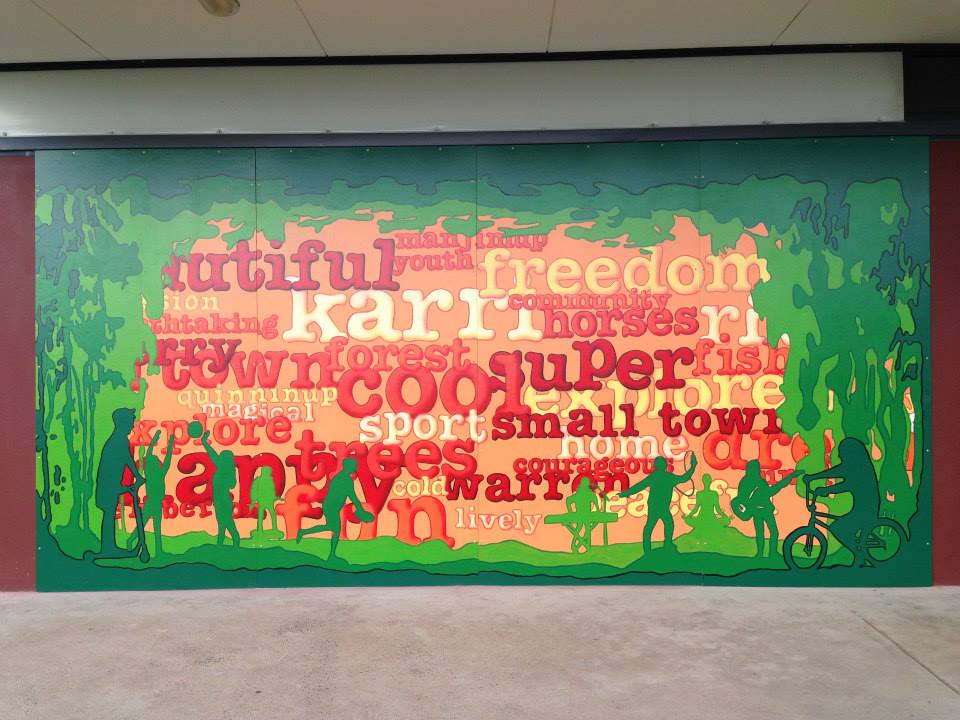 Lewis Horne Community Artist Western Australia Manjimup Word Mural